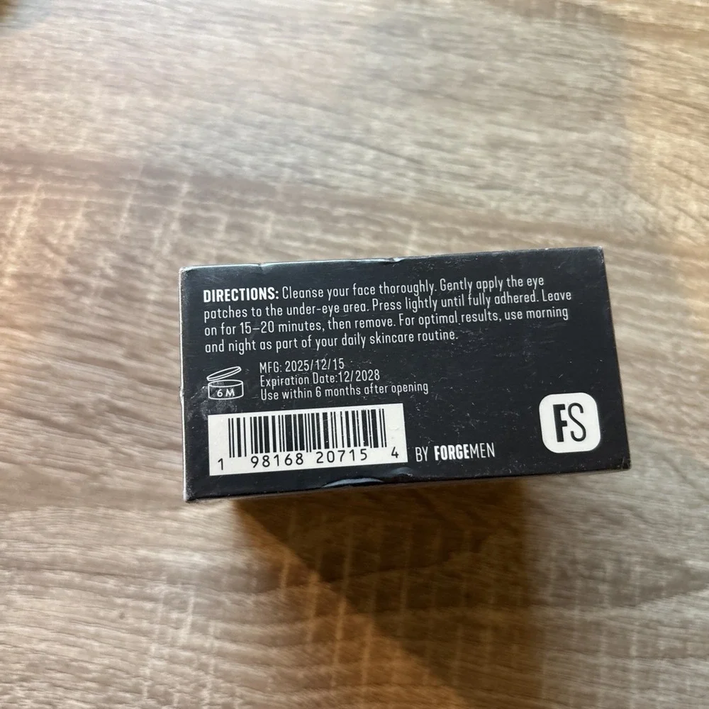 Forge skin care for men revitalizing under eye patches 60 Count